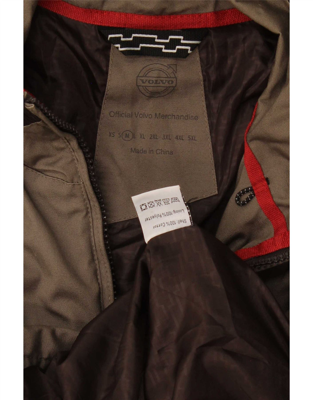 Giubbotto bomber grafico da uomo Volvo UK 38 Cotone color block grigio medio