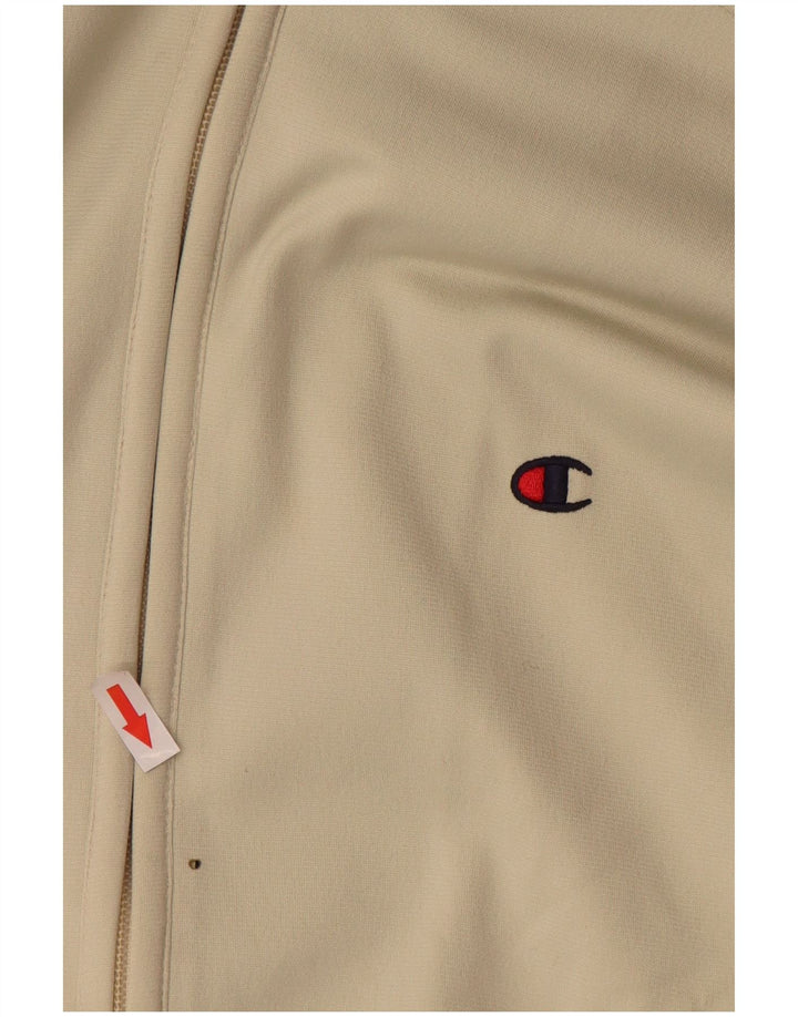 Giacca da tuta da uomo vestibilità ampia Champion, poliestere beige medio