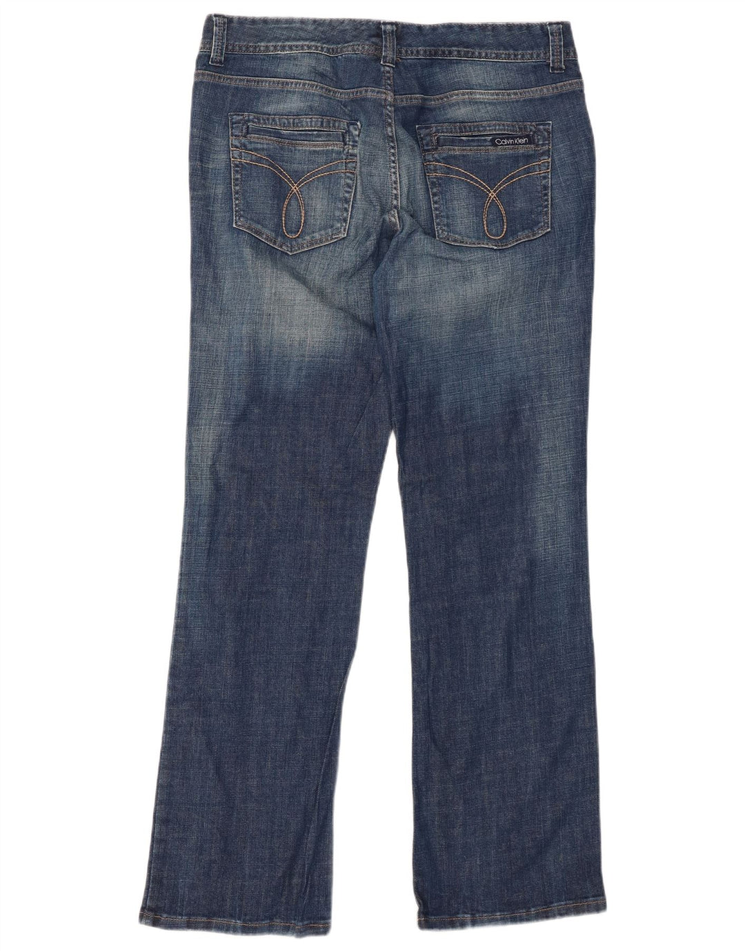 CALVIN KLEIN Jeans Bootcut da donna US 14 XL W34 L31 Cotone blu