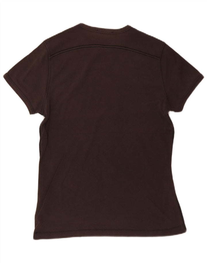 T-shirt grafica da uomo Gas Top piccola in cotone grigio