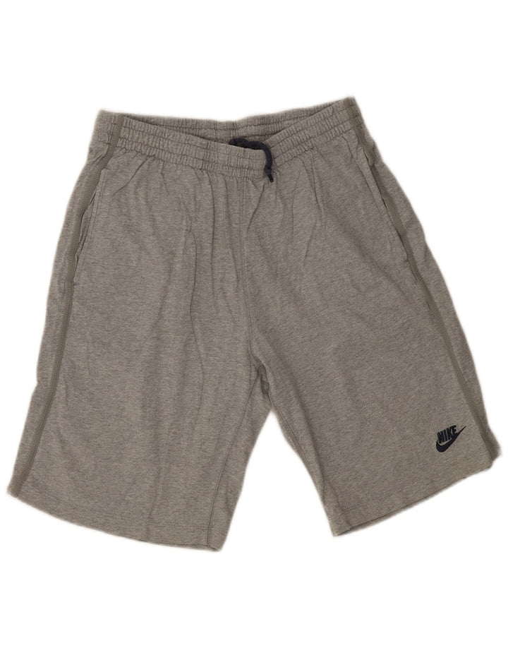 Pantaloncini sportivi Nike da uomo in cotone grigio medio