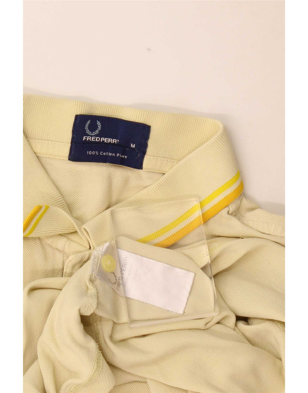 Polo da uomo Fred Perry in cotone giallo medio