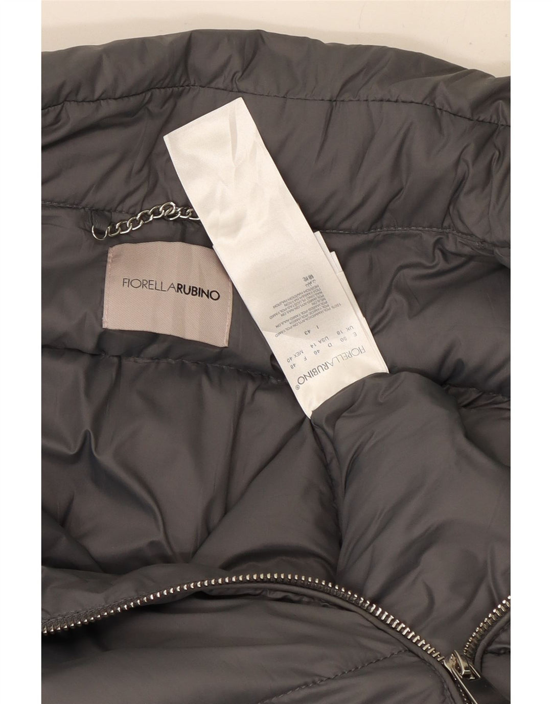 Giacca imbottita da donna Fiorella Rubino UK 18 XL Poliammide grigia
