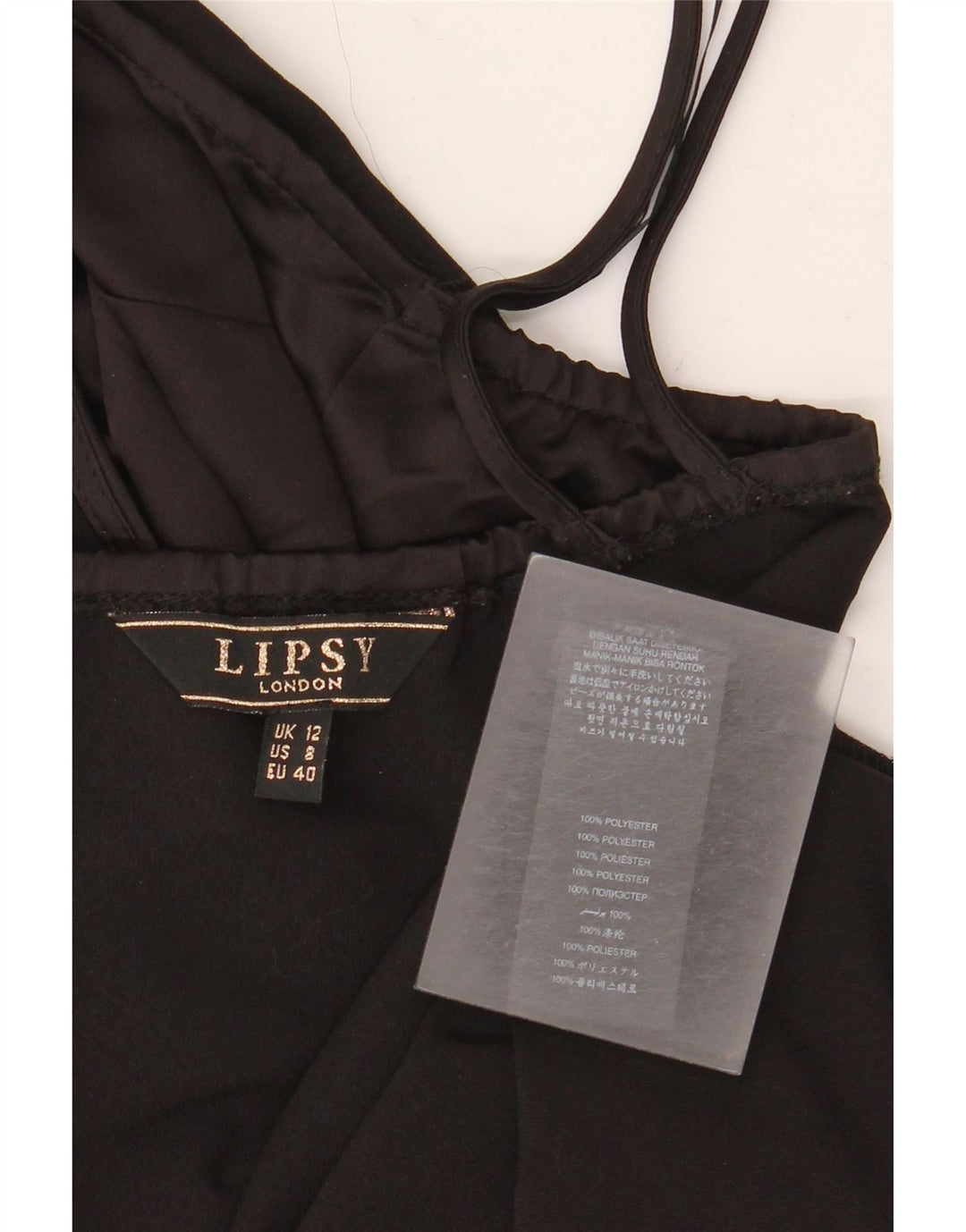 Top corto da donna Lipsy UK 12 poliestere nero medio