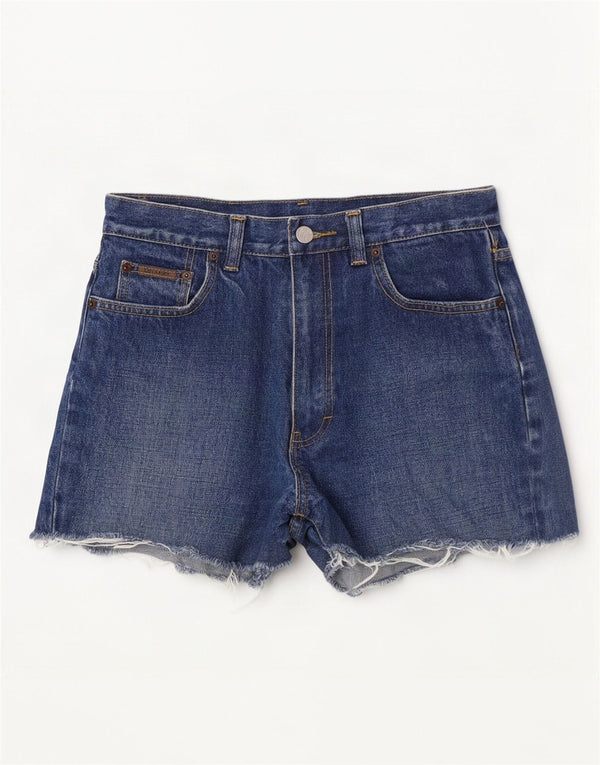 Pantaloncini di jeans da donna Calvin Klein W30 cotone blu medio