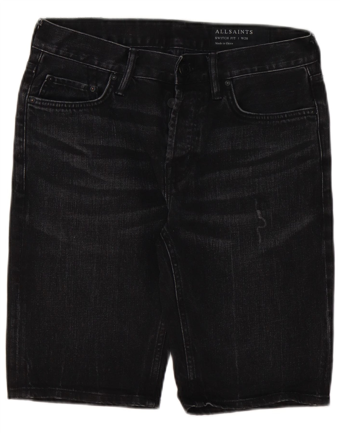 Pantaloncini di jeans Switch Fit da uomo All Saints W28 cotone nero medio