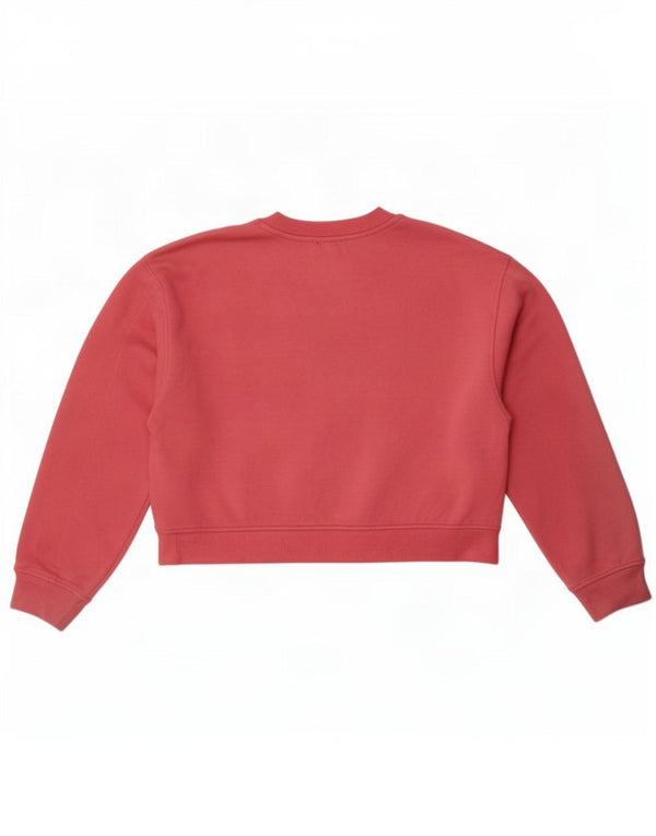 Felpa corta da donna Zara, maglione UK 16, grande, cotone rosa