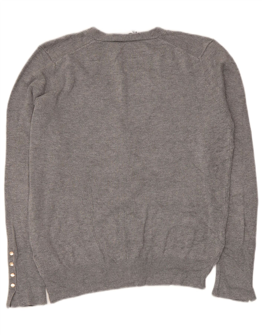 Maglione cardigan da donna Zara UK 14 grande viscosa grigia