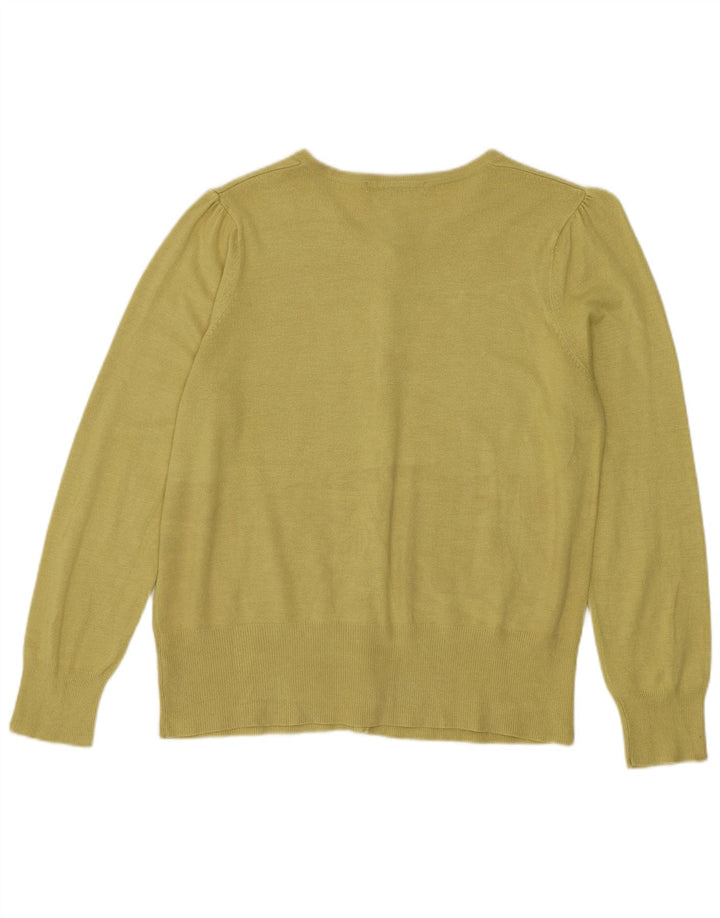 Maglione cardigan da donna Marks & Spencer UK 14 verde medio
