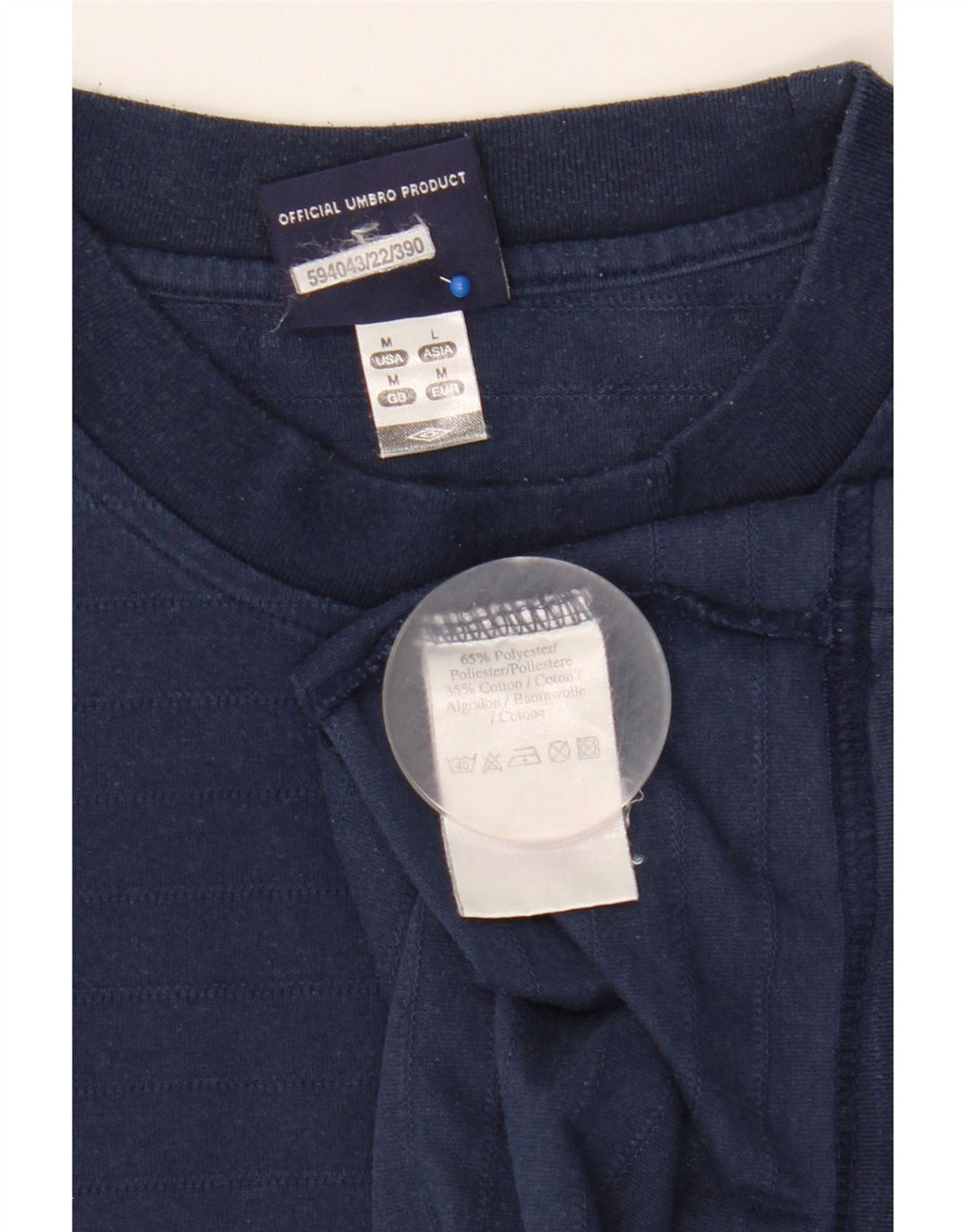T-shirt da uomo Umbro Top medio in poliestere blu navy