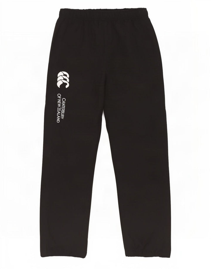Pantaloni da tuta con grafica da ragazzo Canterbury 13-14 anni in poliestere nero