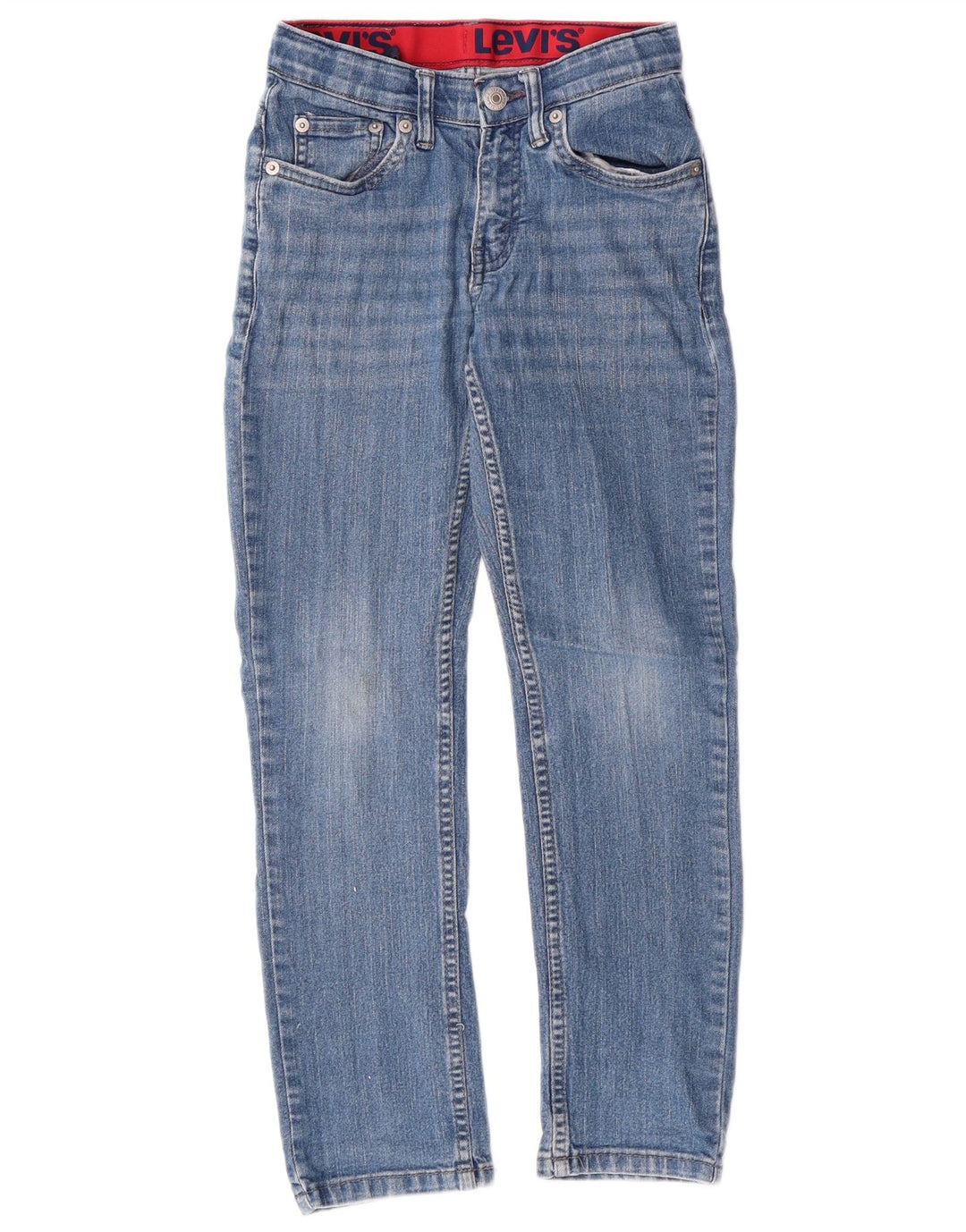 LEVI'S Boys Straight Jeans 7-8 Years W23 L24 Blue Cotton