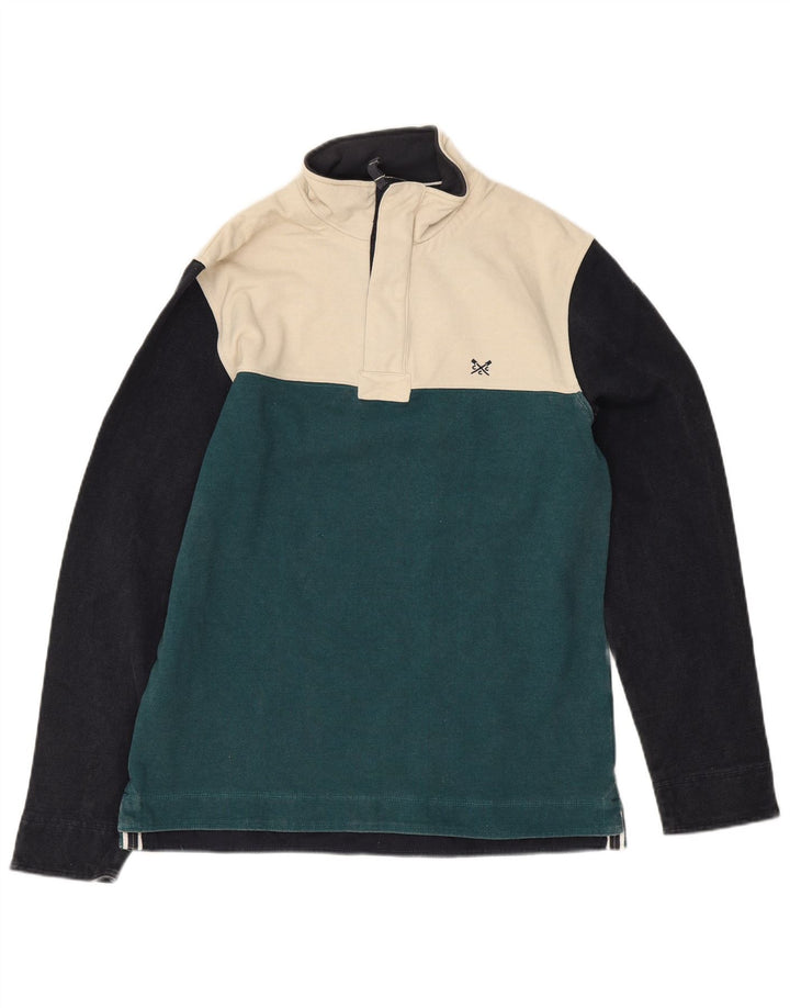 CREW CLOTHING Felpa da uomo Maglione piccolo multicolore Colourblock
