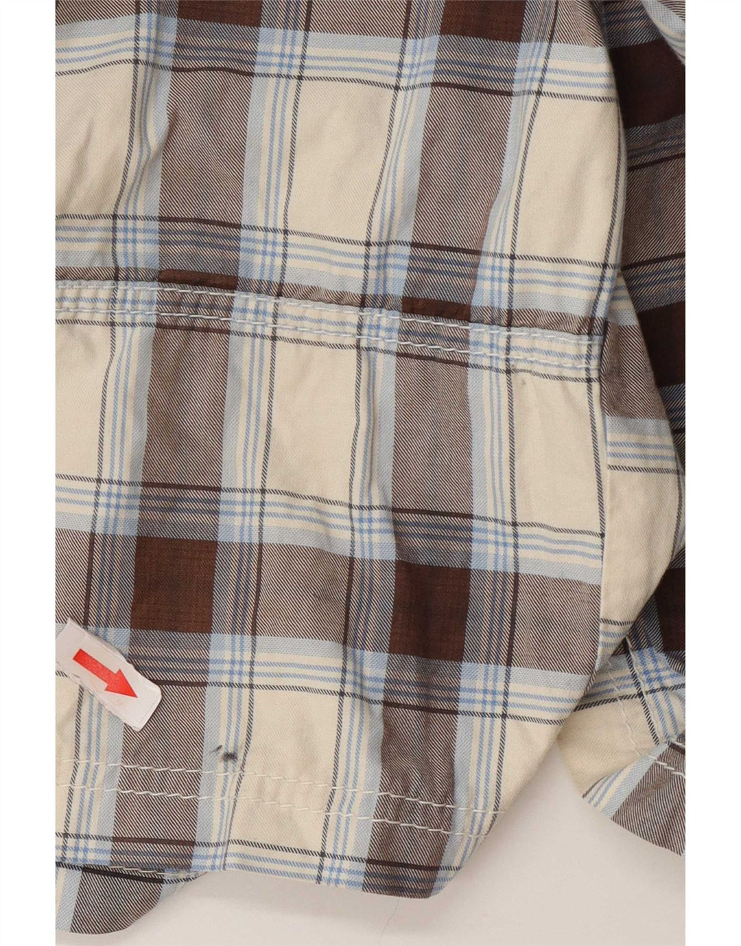 Pantaloncini cargo da uomo Brax W36 grande cotone a quadri beige