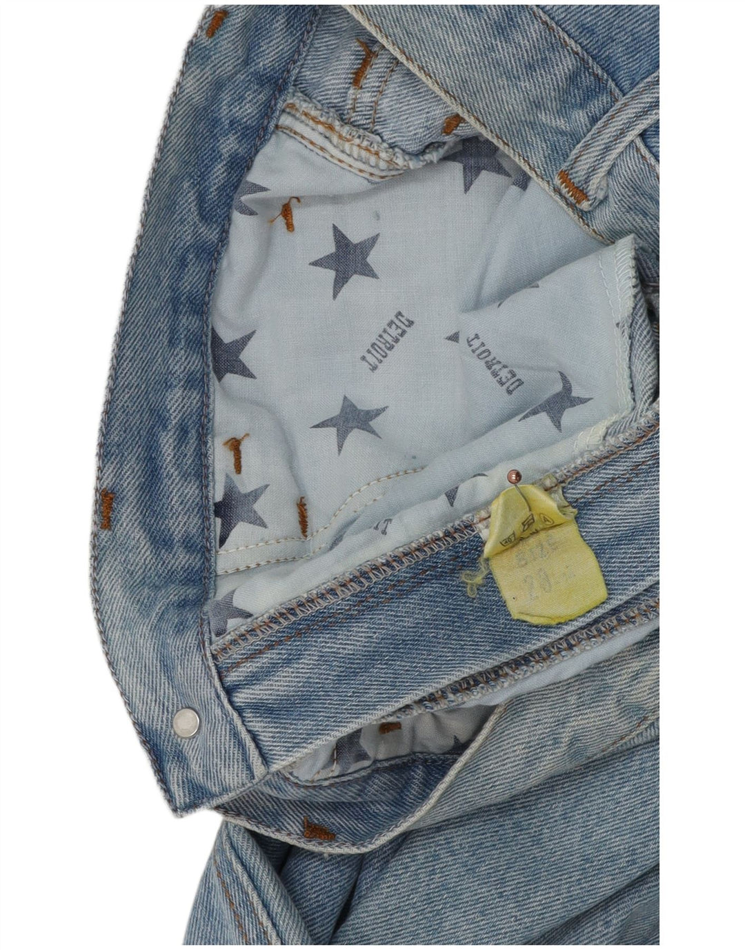 Jeans affusolati a vita alta da donna vintage W28 L30 in cotone blu