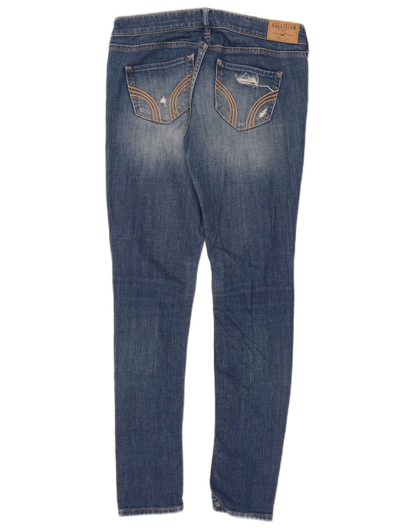 Jeans skinny effetto invecchiato Hollister da donna US 5 Small W27 L29 cotone blu