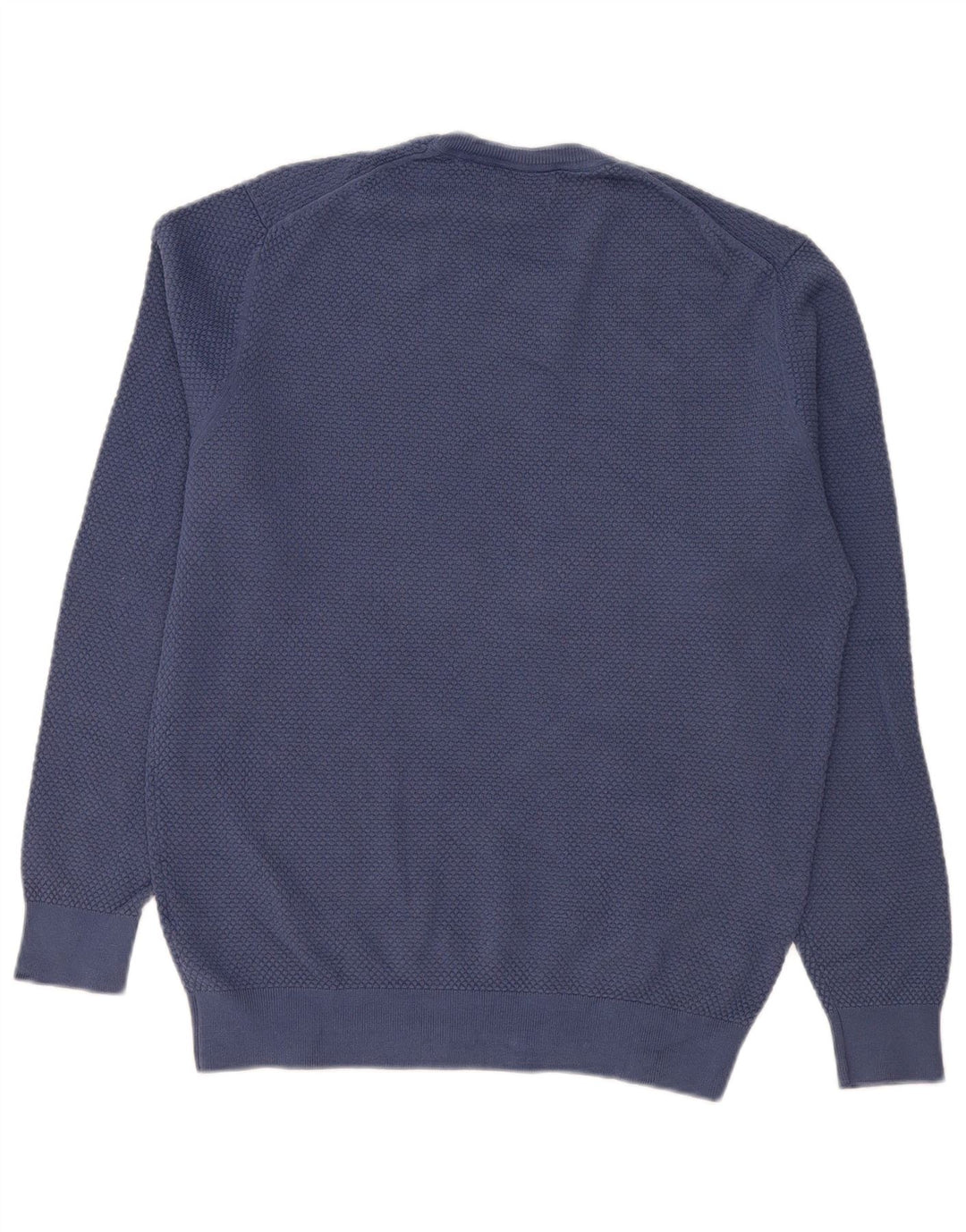 Maglione maglione girocollo da uomo Massimo Dutti grande cotone blu