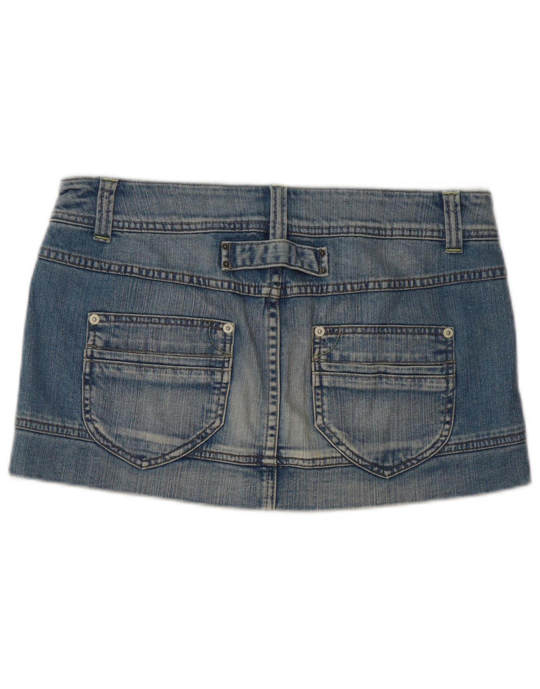 Gonna mini denim da donna Benetton IT 42 media W32 blu cotone