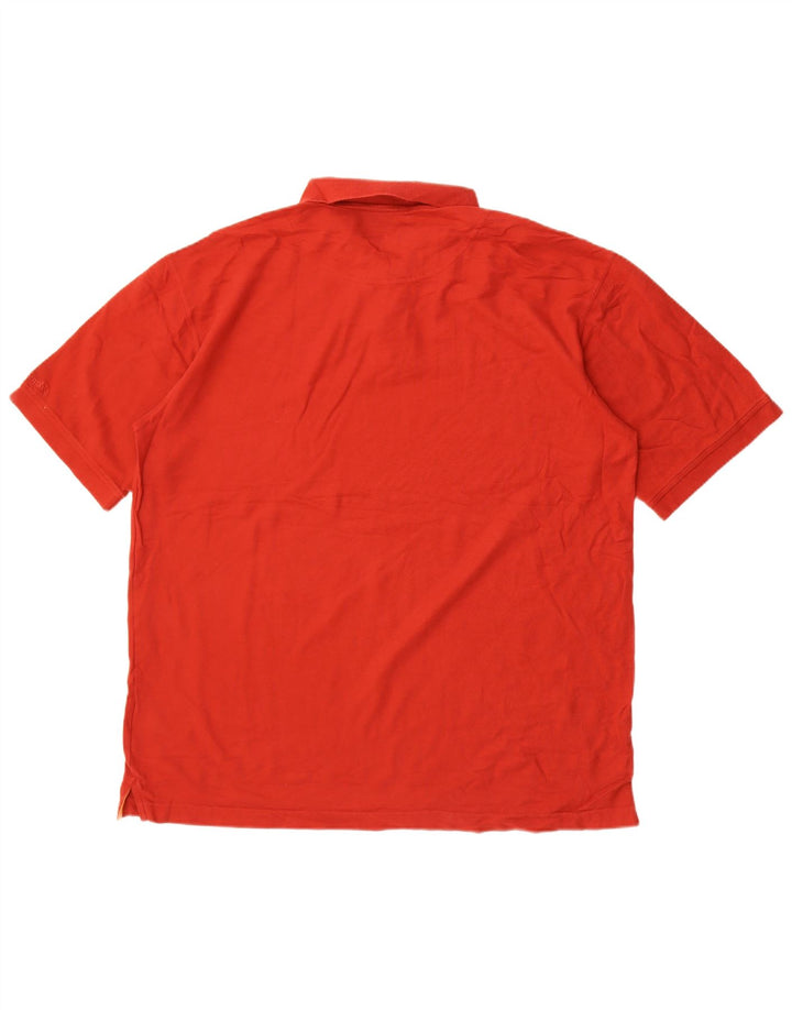 Polo Columbia da uomo grande in cotone rosso