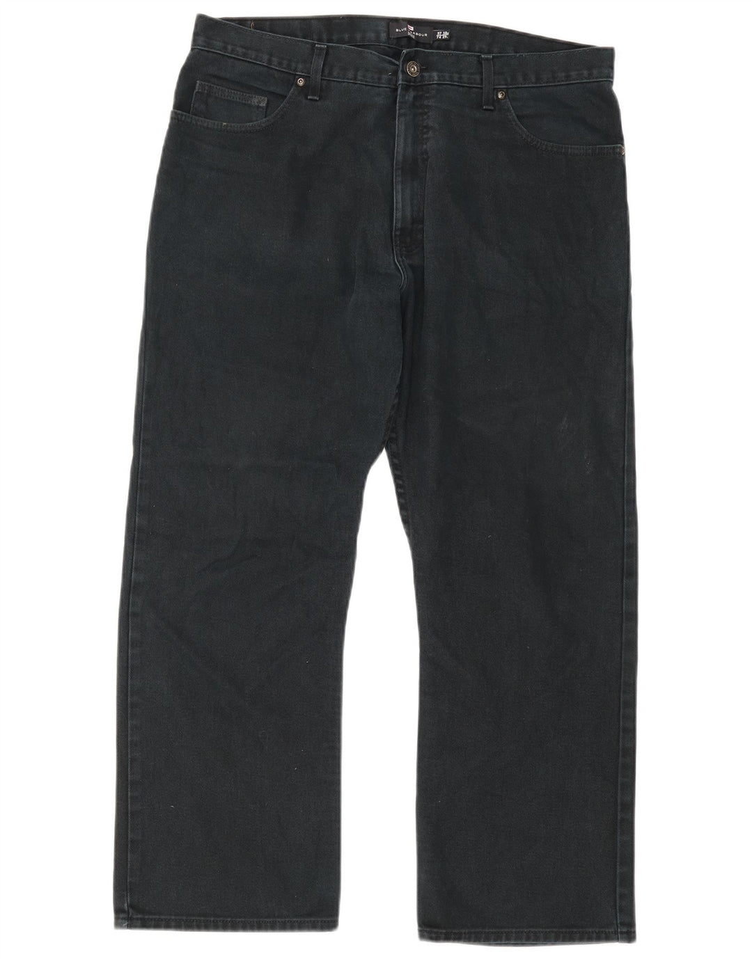 Jeans dritti da uomo Marks & Spencer Blue Harbour W38 L29 cotone nero