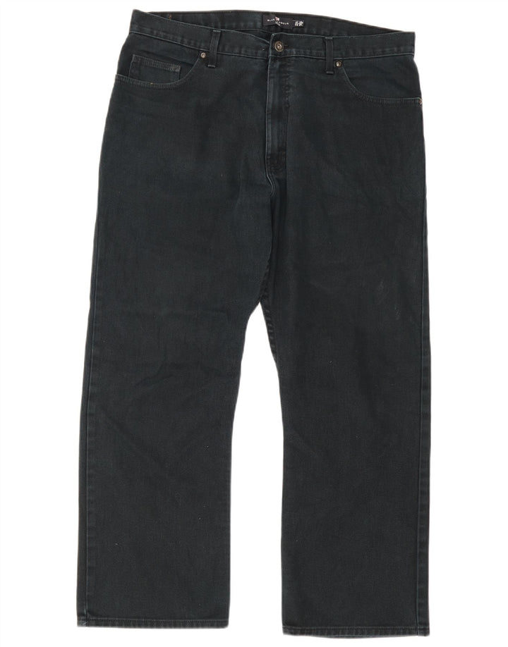 Jeans dritti da uomo Marks & Spencer Blue Harbour W38 L29 cotone nero
