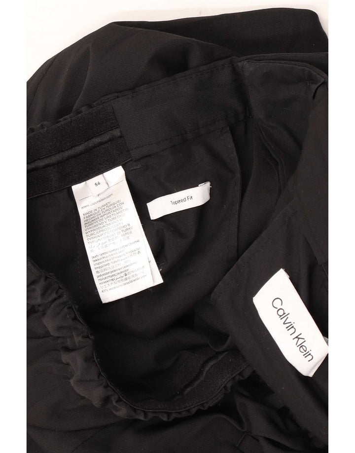 Pantaloni chino affusolati da uomo Calvin Klein W36 L30 poliestere nero