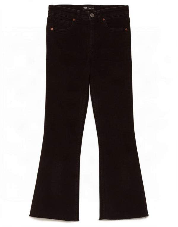 Jeans svasati da donna Zara EU 36 XS W26 L26 cotone nero