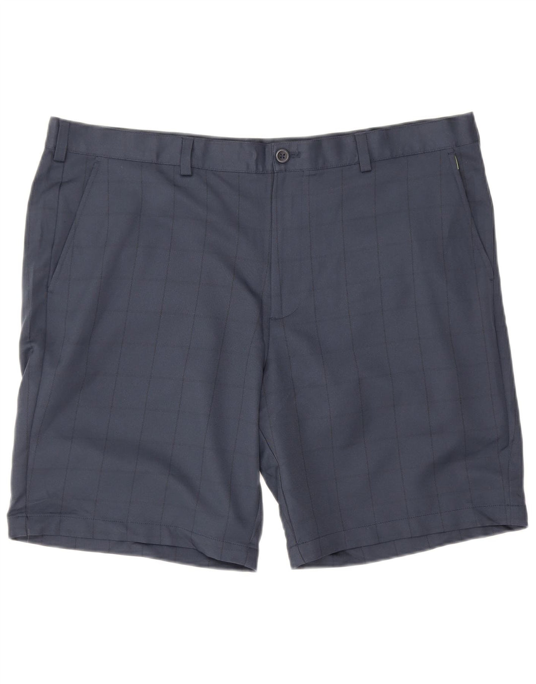 Pantaloncini chino da golf da uomo Izod W40 XL poliestere a quadri blu navy