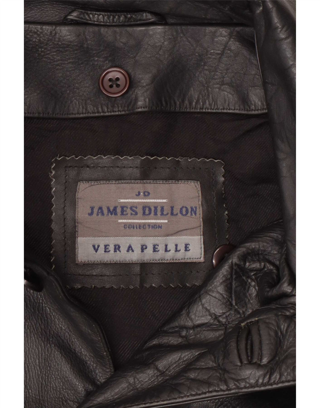 Giacca in pelle da uomo James Dillon UK 42 XL Nera