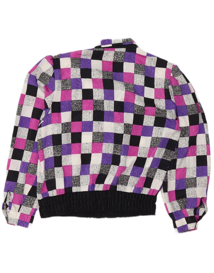 VINTAGE Womens Long Sleeve Blouse Top UK 16 Large Multicoloured Geometric