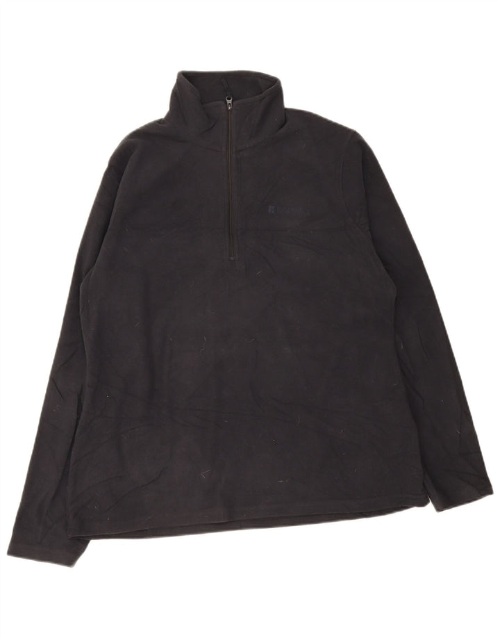 Maglione in pile da donna con collo con zip Warehouse UK 16 grande poliestere nero