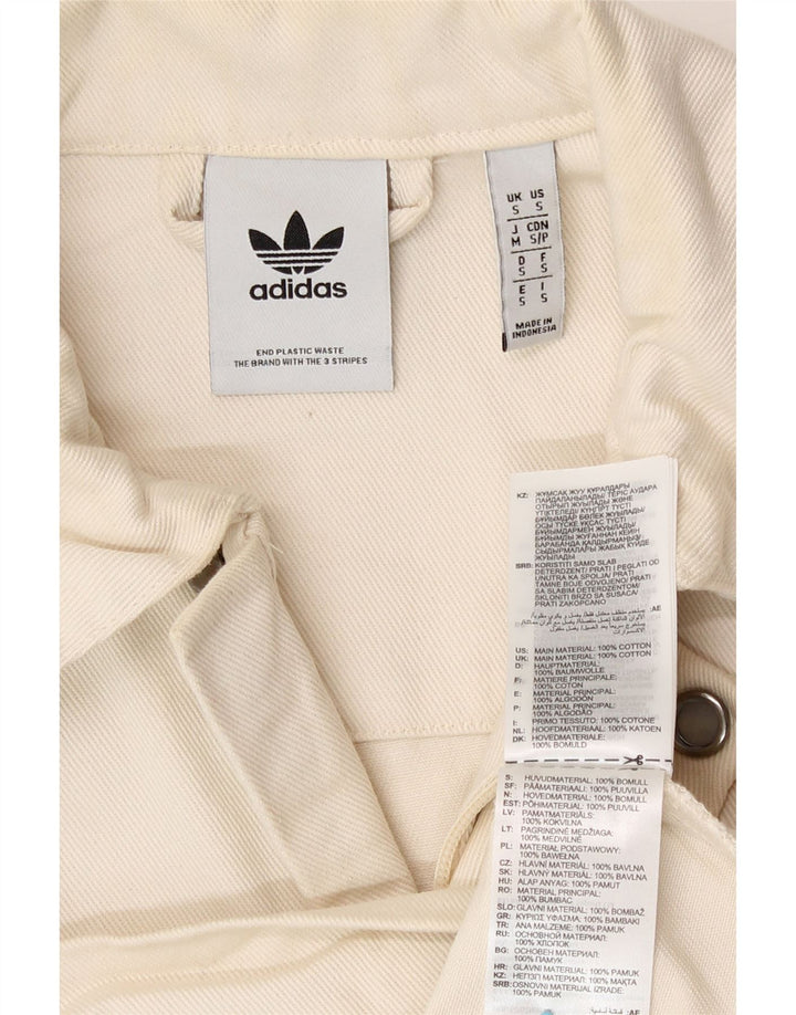 Giacca bomber da uomo Adidas UK 36 Small Off White Cotton