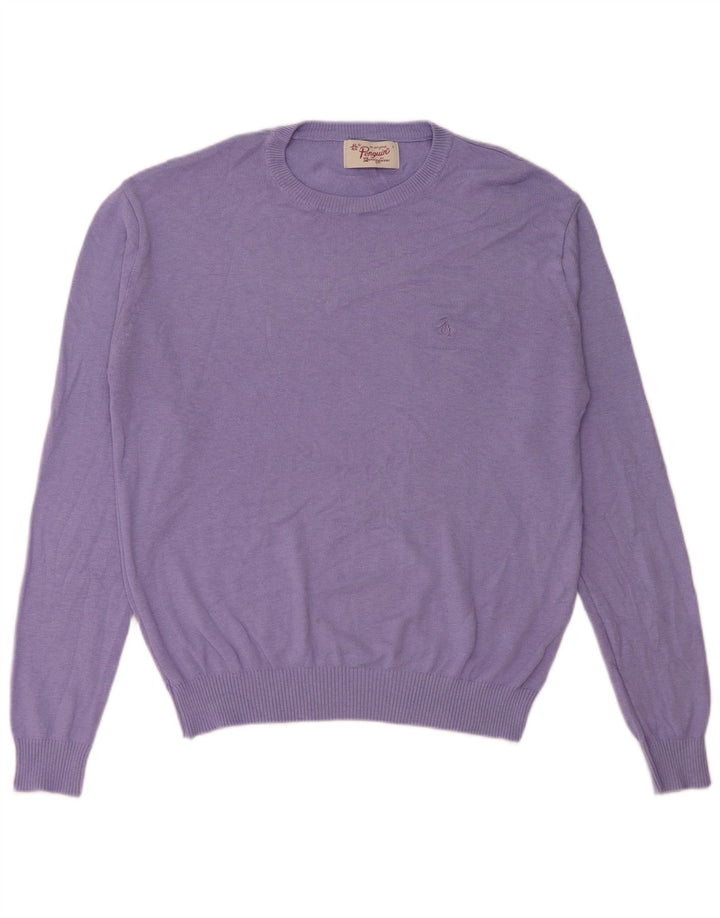 Penguin Uomo Girocollo Maglione Maglione Grande Viola