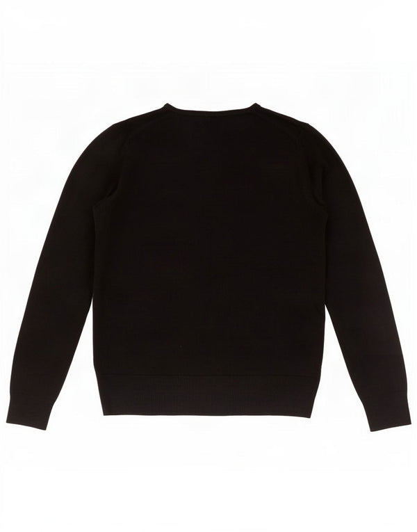 Maglione maglione girocollo da donna Marks & Spencer UK 14 grande acrilico nero