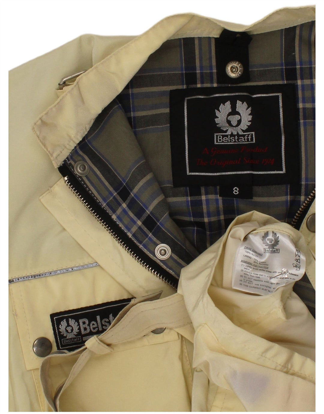 Giacca utility Belstaff per ragazzi 7-8 anni in nylon giallo