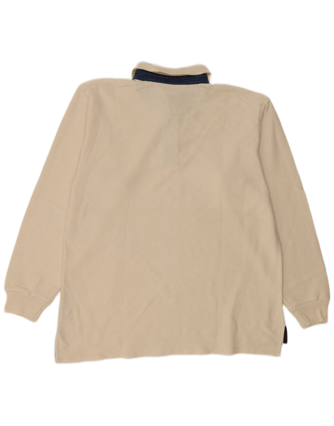 Polo da rugby da uomo a maniche lunghe Slam in cotone beige medio