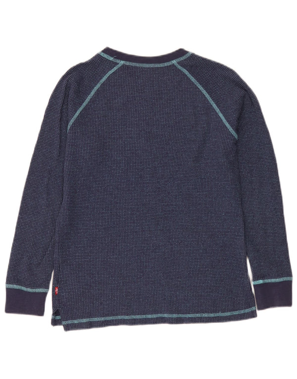 Maglia Levi's da ragazzo a manica lunga 11-12 anni in cotone blu navy