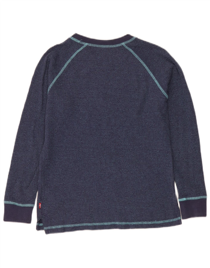 Maglia Levi's da ragazzo a manica lunga 11-12 anni in cotone blu navy