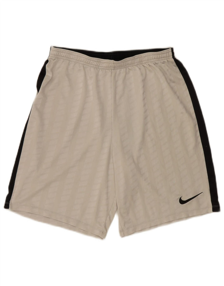 Pantaloncini sportivi Nike Dri Fit da uomo, grandi, in poliestere color block bianco