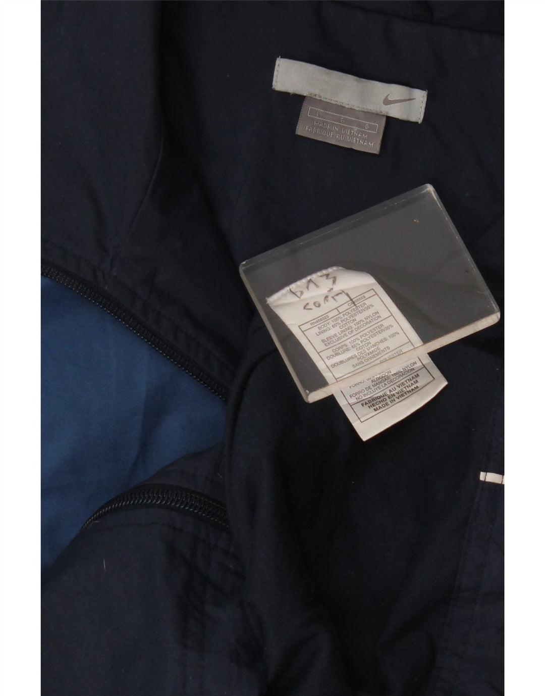 Giacca da tuta da uomo Nike, giacca grande, in nylon color block blu