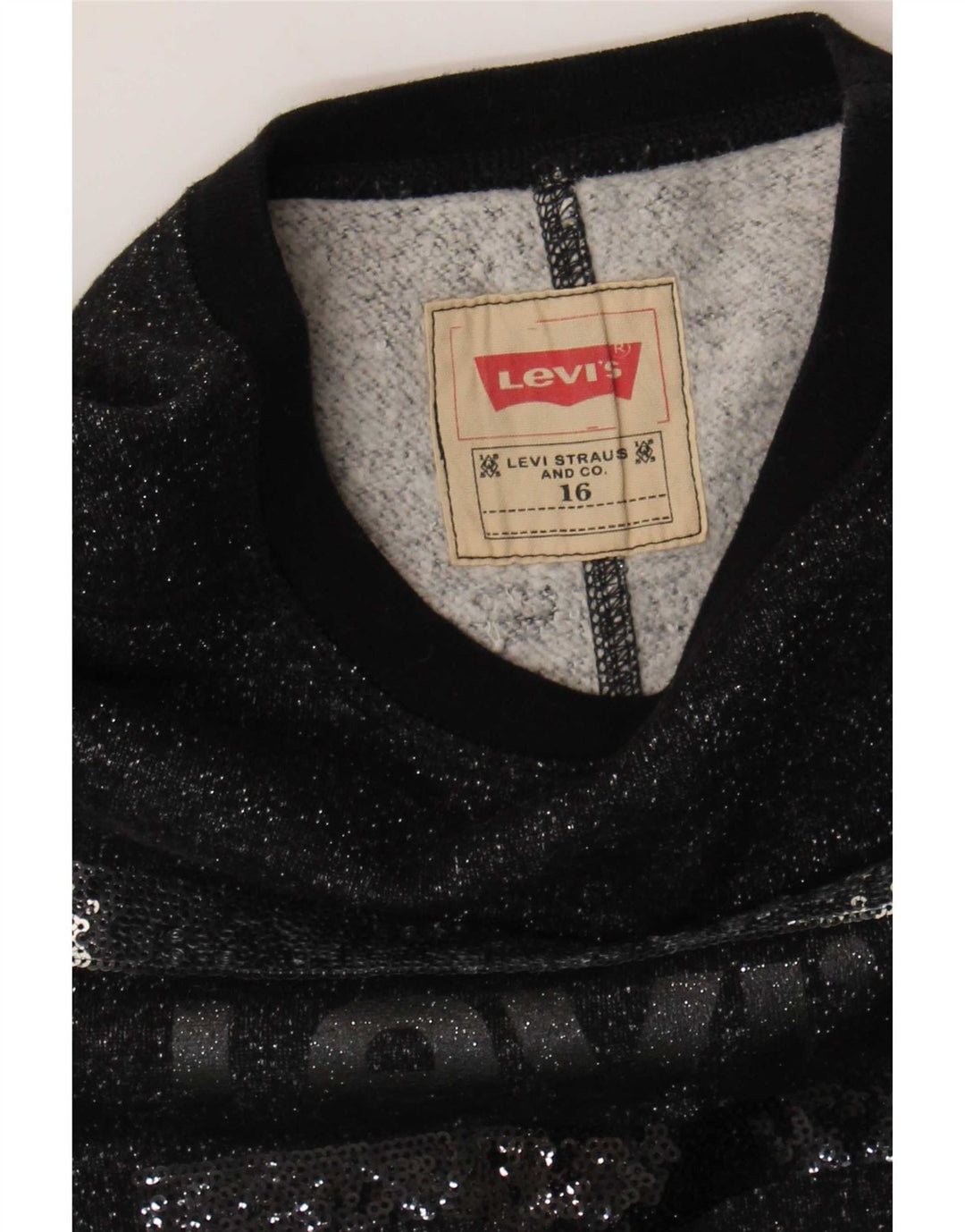 Felpa grafica per ragazze Levi's 15-16 anni nera