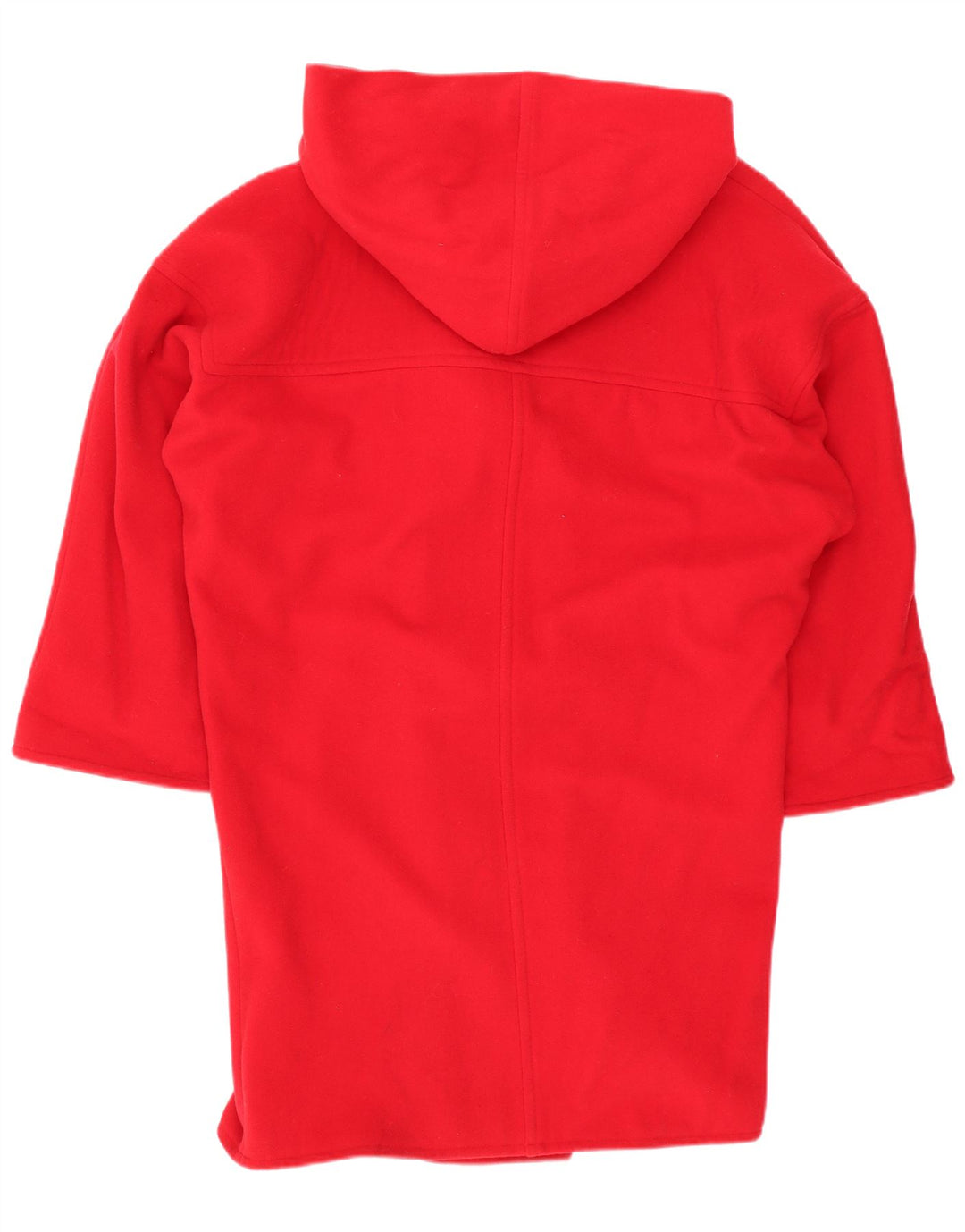 Cappotto doppiopetto oversize con cappuccio da donna vintage US 8 lana rossa media