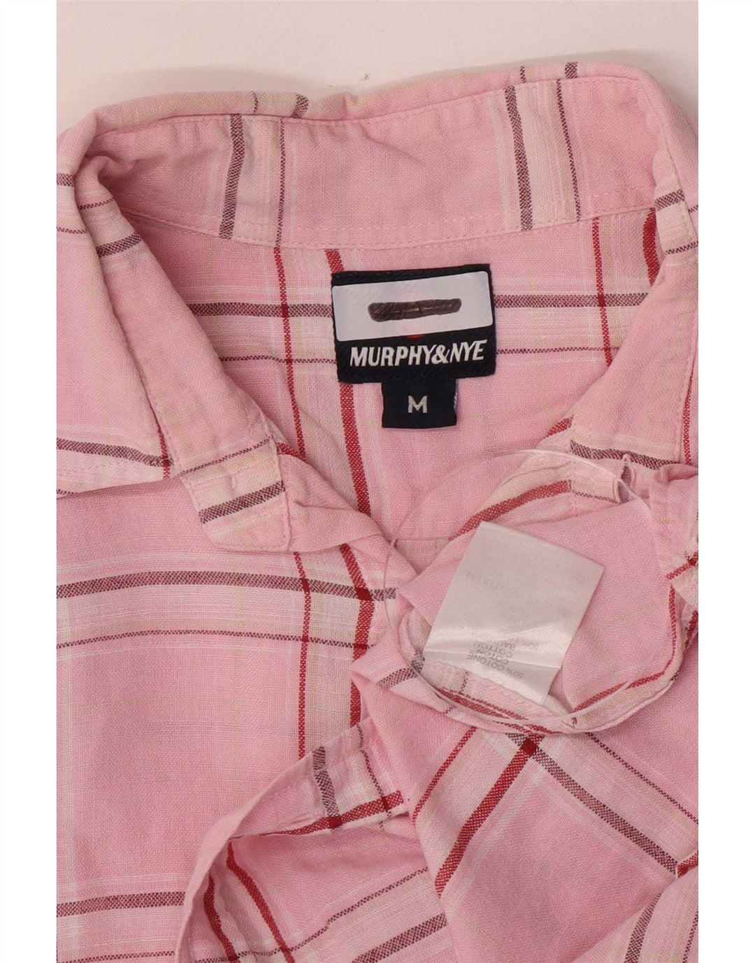 Camicia da uomo Murphy & Nye in cotone a quadri rosa medio