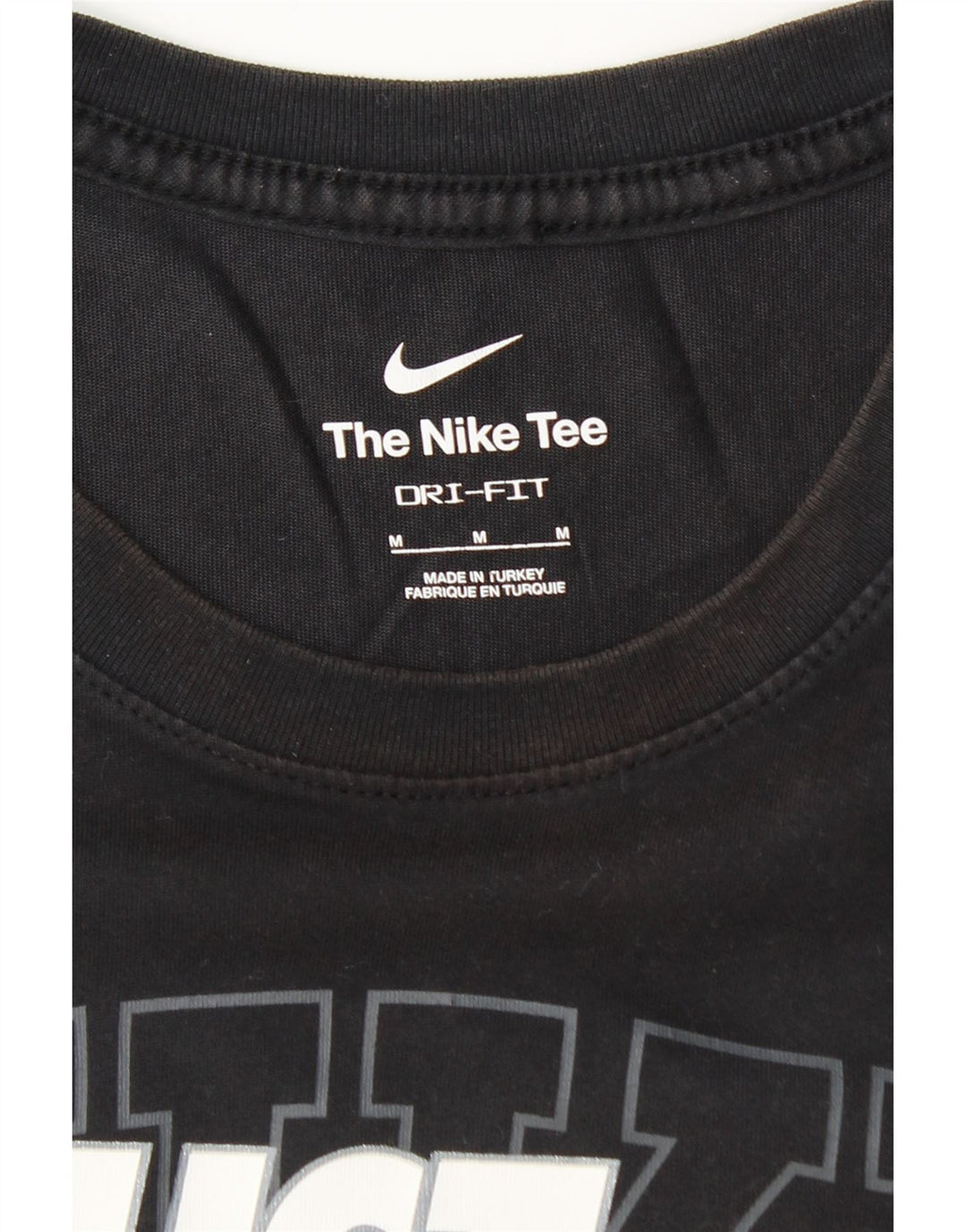 T-shirt grafica NIKE Dri Fit da uomo, media, nera