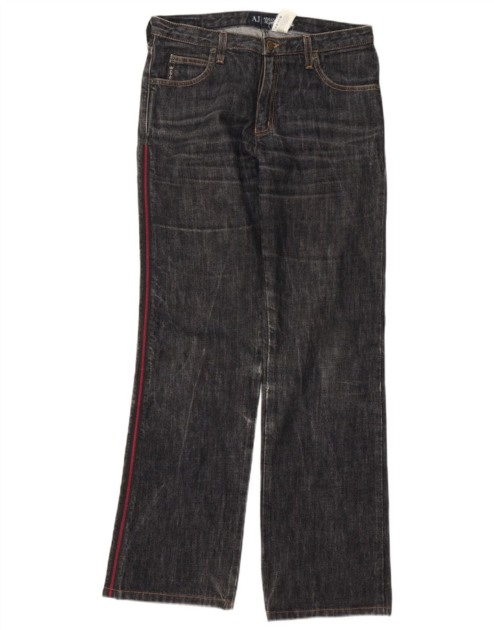 Jeans dritti da donna Armani W29 L31 cotone blu navy