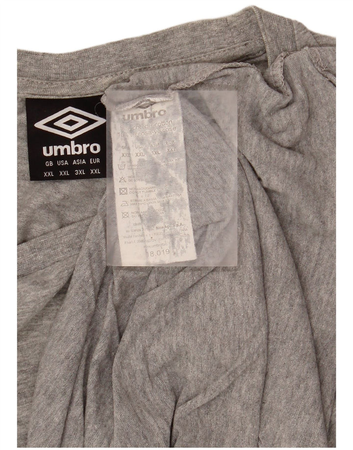 T-shirt da uomo UMBRO Top 2XL cotone grigio