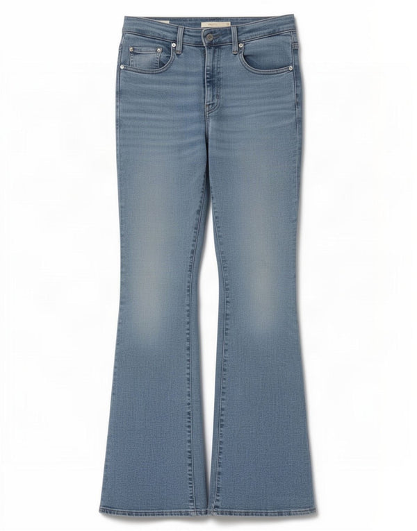 Jeans Levi's da donna 726 a vita alta svasati W29 L32 cotone blu