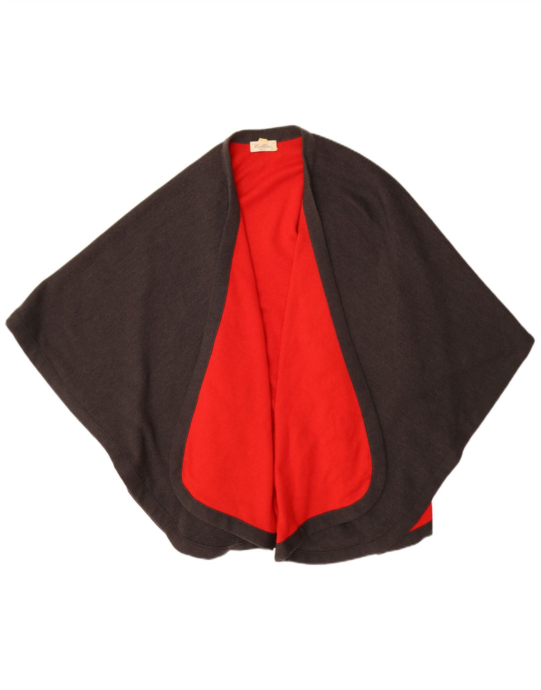 CELLINI Maglione cardigan poncho da donna taglia unica grigio color block