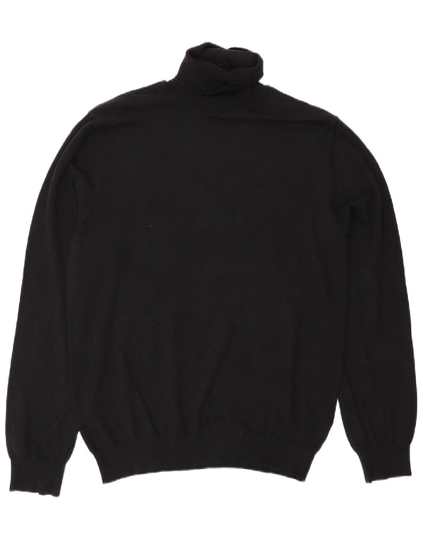 Maglione maglione da donna con collo alto French Connection UK 14 Cotone nero medio