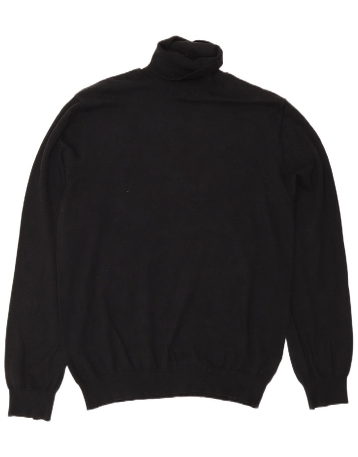 Maglione maglione da donna con collo alto French Connection UK 14 Cotone nero medio